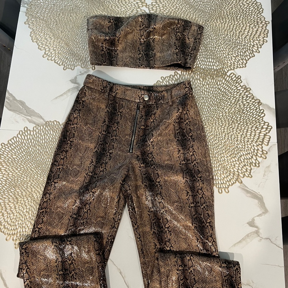 Snake print cute set